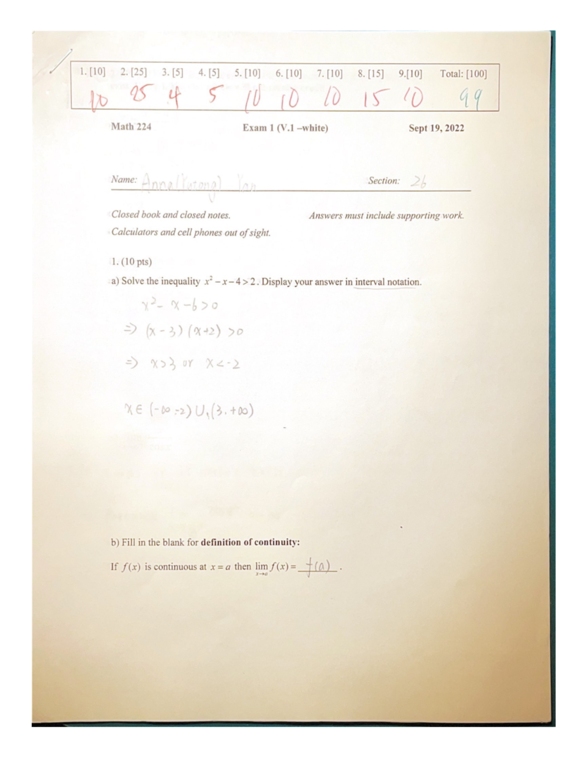 Math 224 Midterm Study Guide and Review Notes - Studocu