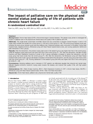 The Impact of Palliative Care on Patients with Chronic Heart Failure ...