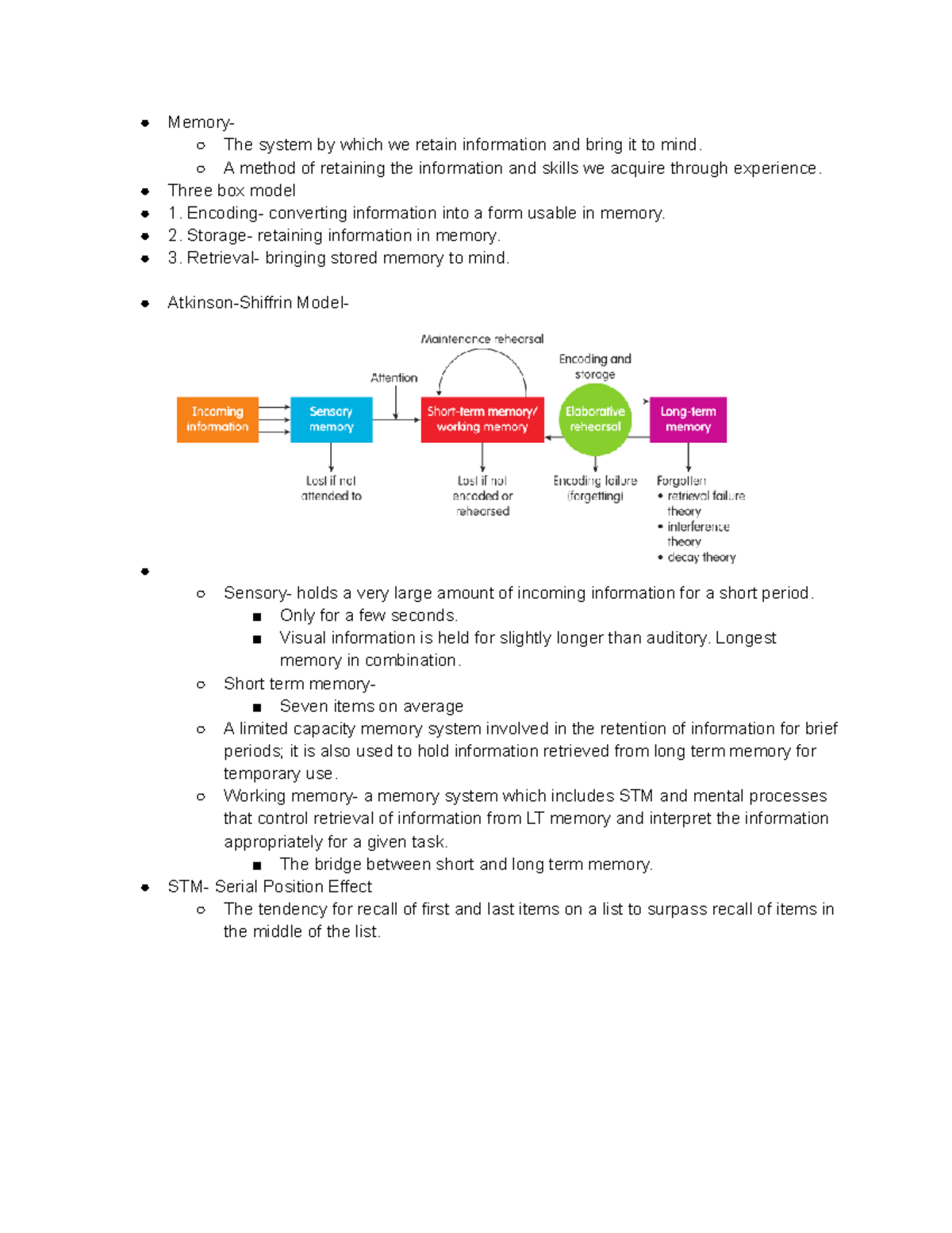 Chapter 9 Psych: Memory Systems & Retrieval Mechanisms - Studocu