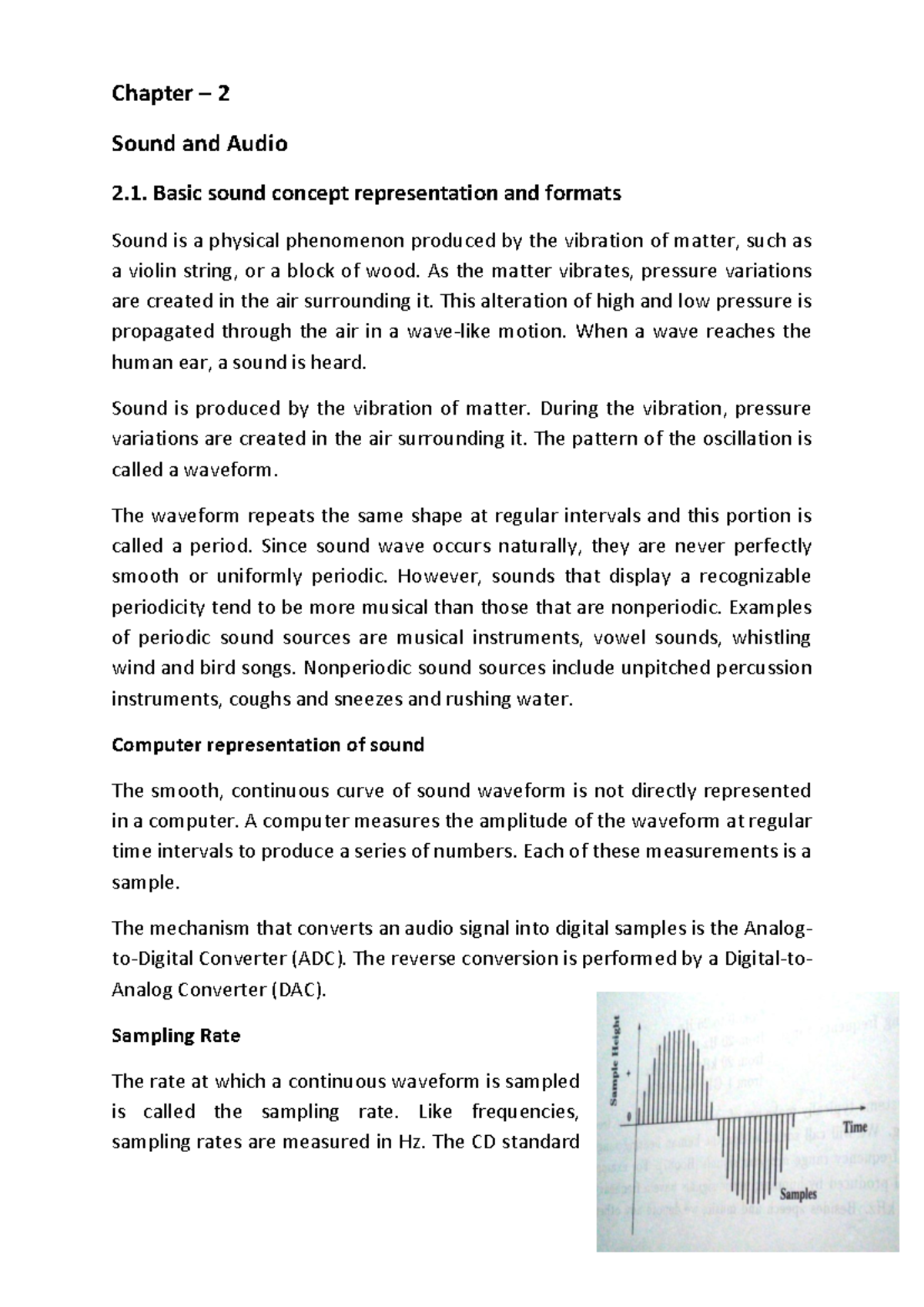 Ch-2: Sound, Audio, and MIDI Fundamentals in Digital Systems - Studocu