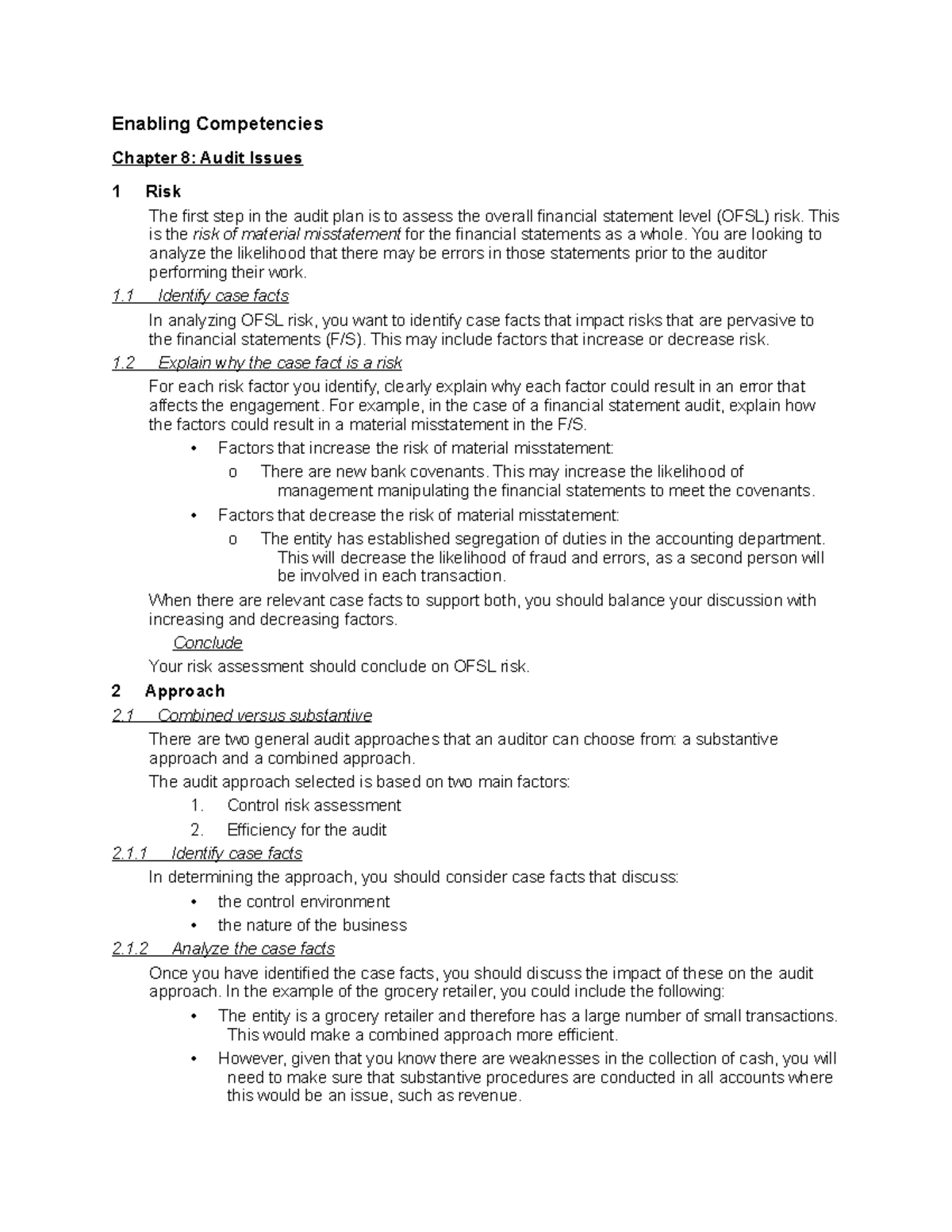 Enabling Competencies: Key Insights from Chapters 8 & 11 Analysis - Studocu