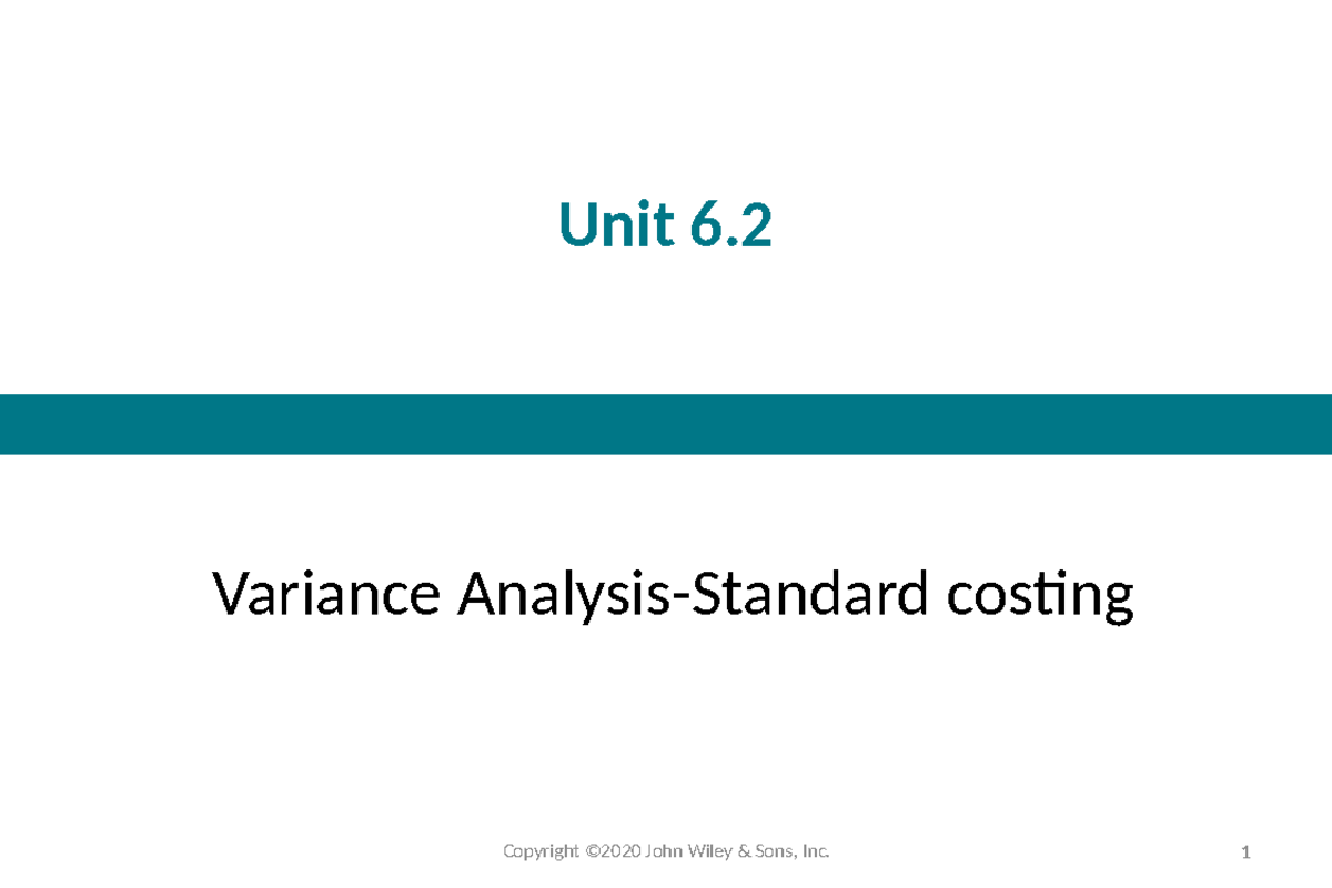 Standard Costing and Variance Analysis - Chapter 6 Powers Points - Studocu