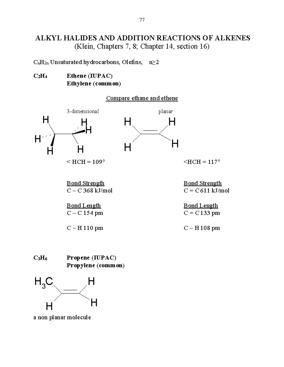 77-111 SNU Notes: Alkyl Halides & Alkenes Addition Reactions - Studocu