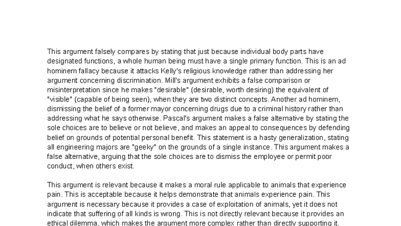 PHL 214 Independent Work: Analyzing Logical Fallacies - Studocu