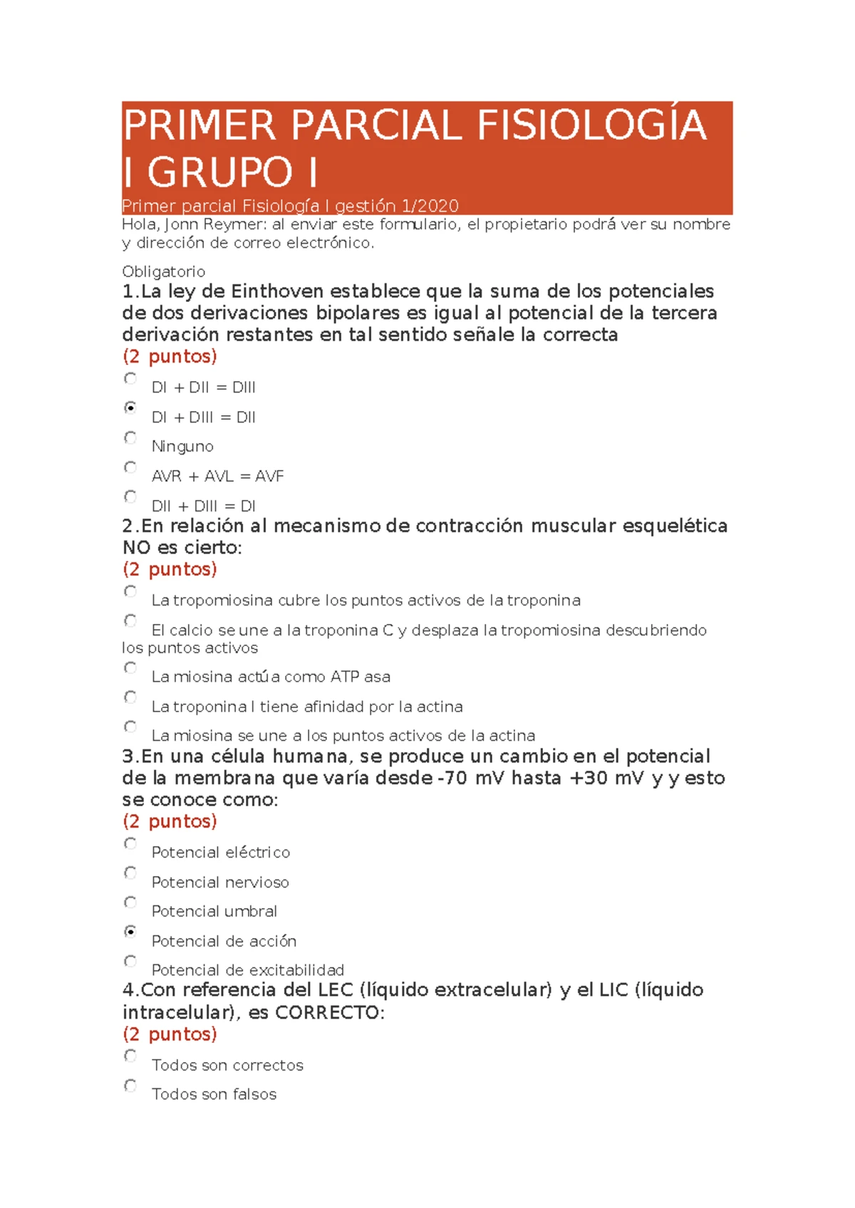 Simulacro del 2do parcial de Fisiología - Simulacro del 2do parcial de ...