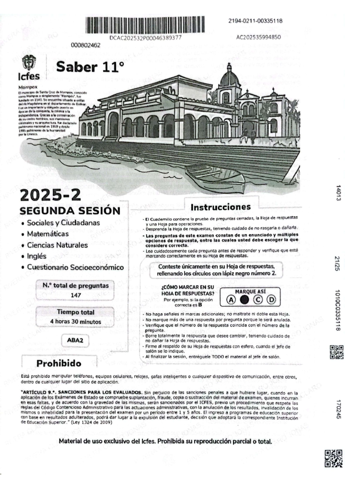 AC202535994850 Segunda Sesión Icfes 2025: Guía de Estudio y Ejercicios ...