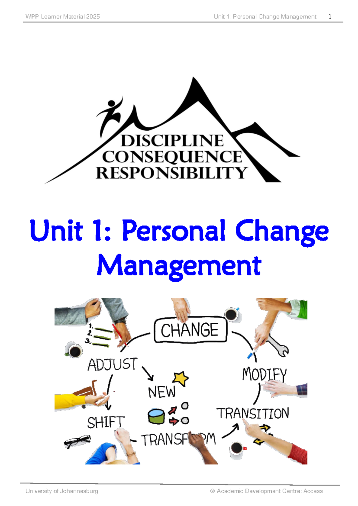 PCM - Transitions to University: Understanding Personal Change - Studocu