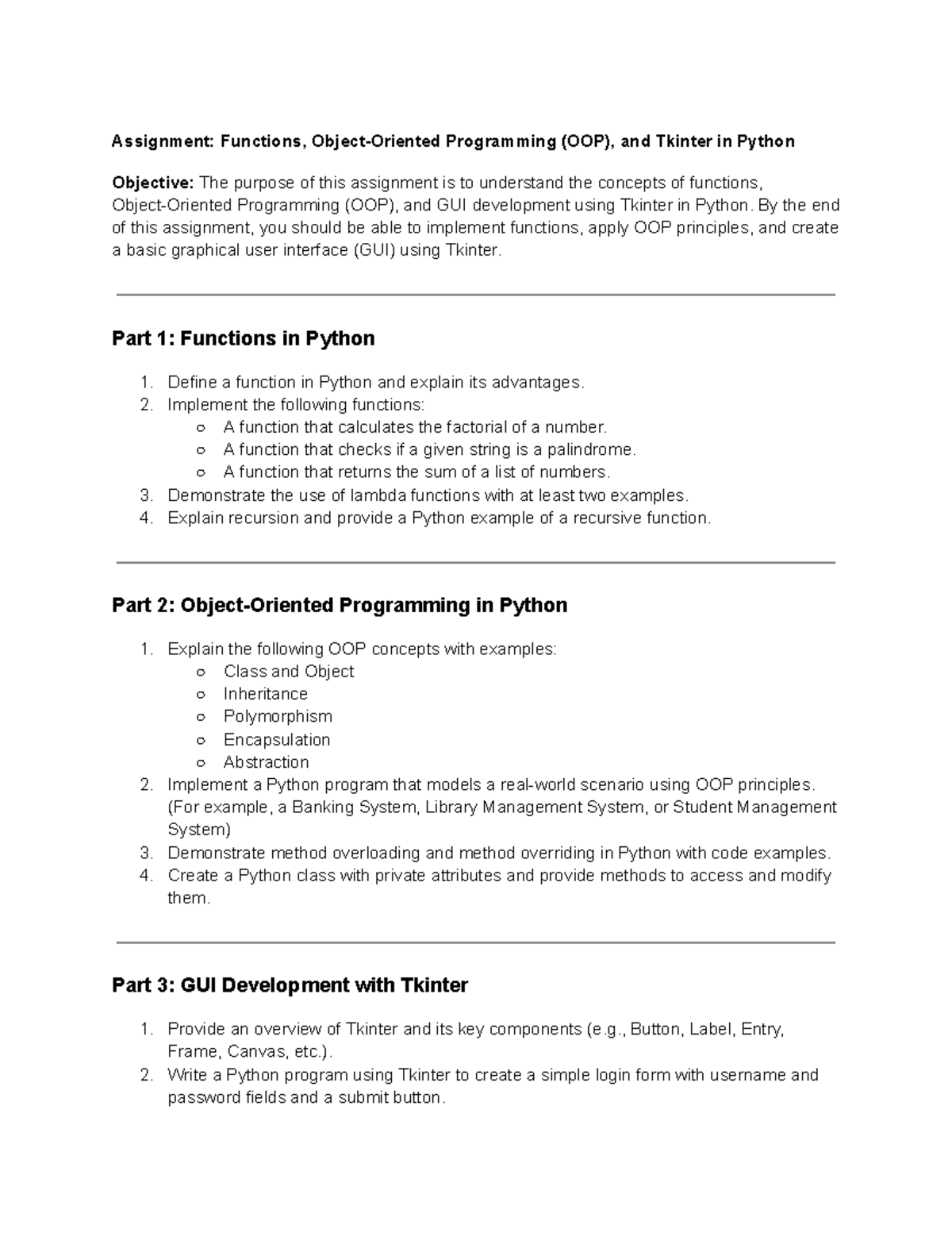 DOC-20250321-WA0010 - Python Assignment: Functions, OOP & Tkinter Guide ...