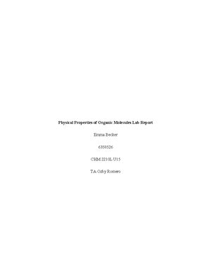 CHM2211L Melting Point Lab Report - Luis Acin, Emily Galves 01/29 ...