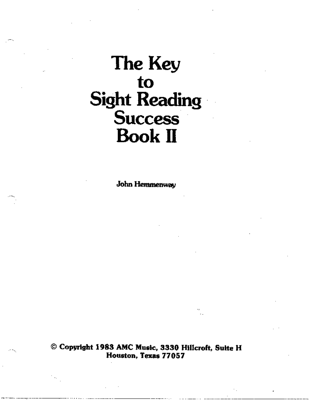 Key to Sight Reading Success II: Lesson Exercises & Chord Progressions ...