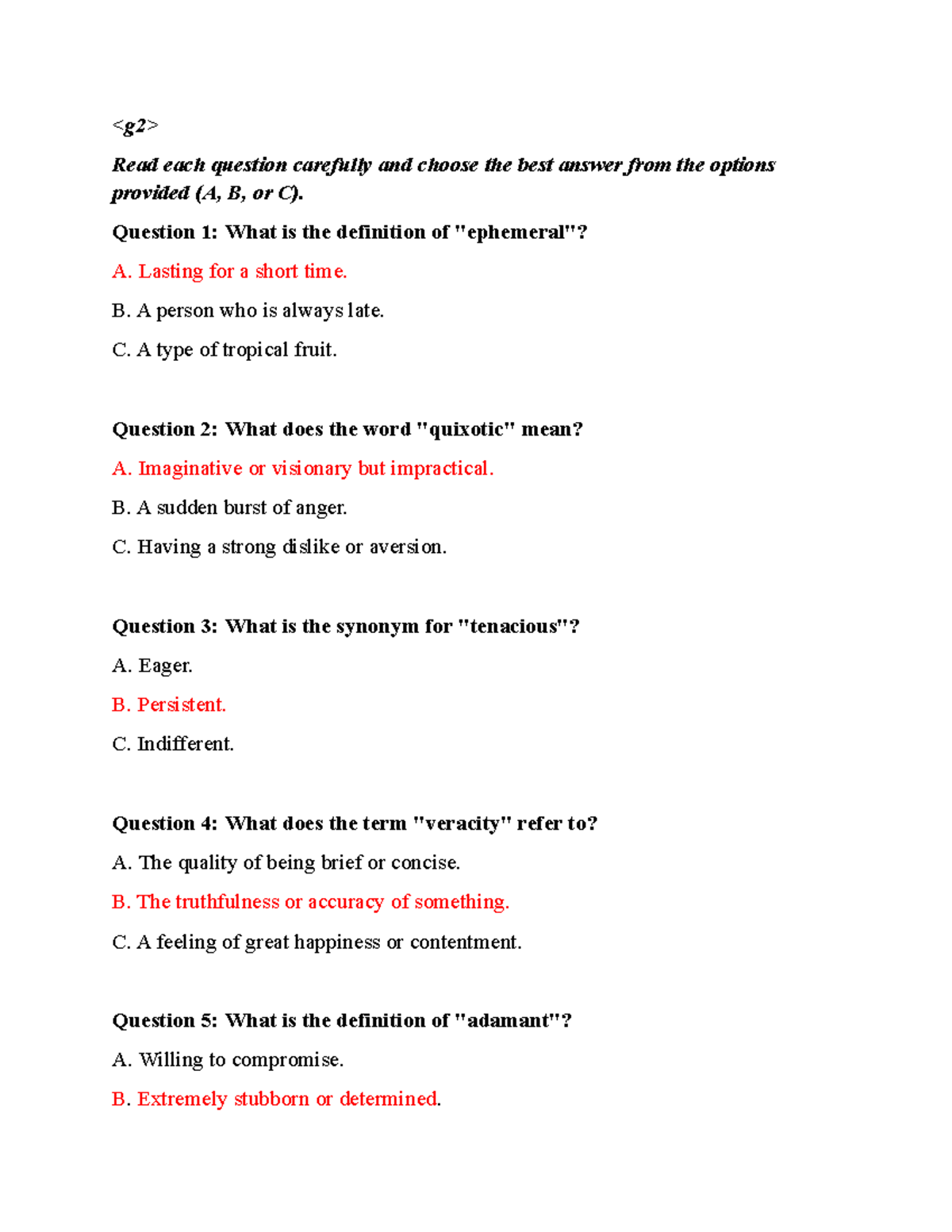 Vocab Quiz: Definitions and Synonyms of Key Terms - Sử dụng tài nguyên ...