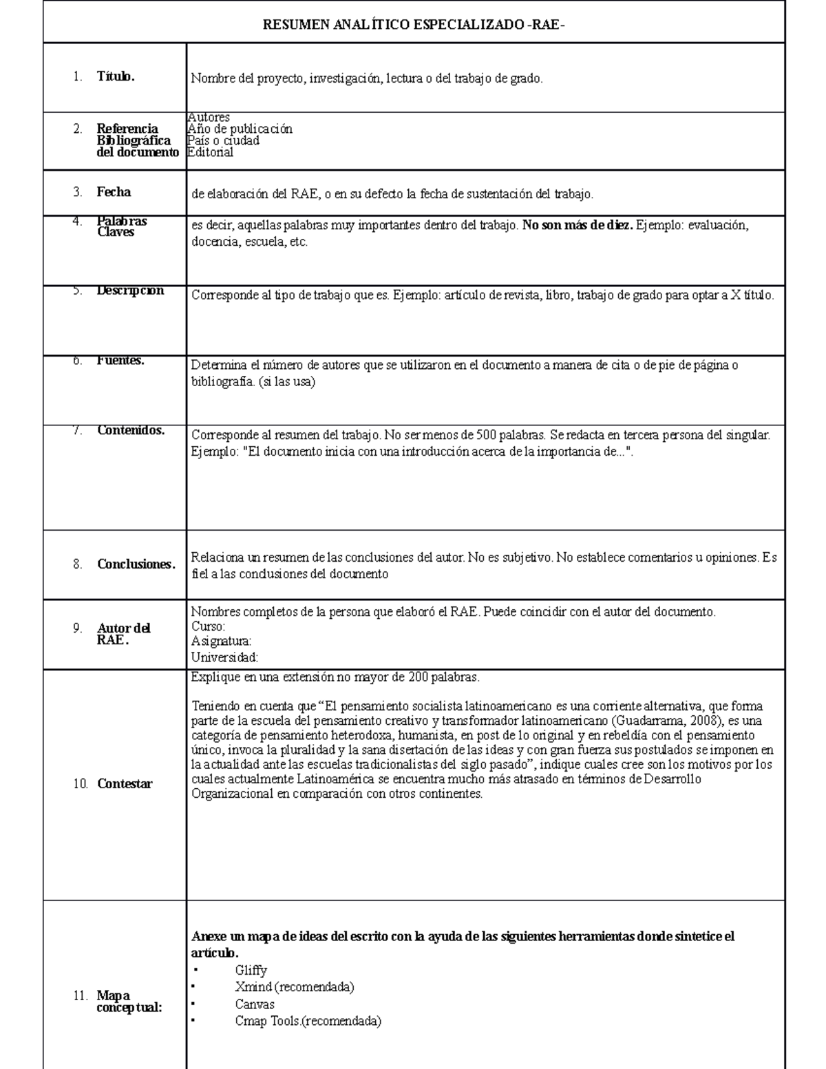 Formato RAE - guía - Todo el documento debe ser elaborado en fuente ...