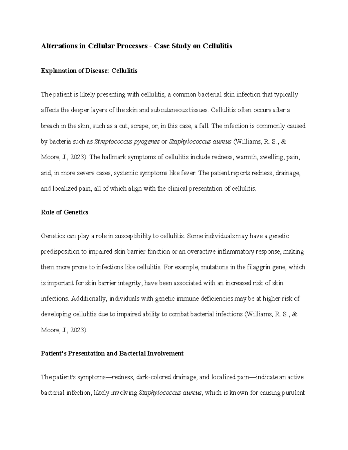 Cellulitis Case Study - Understanding Bacterial Skin Infections - Studocu