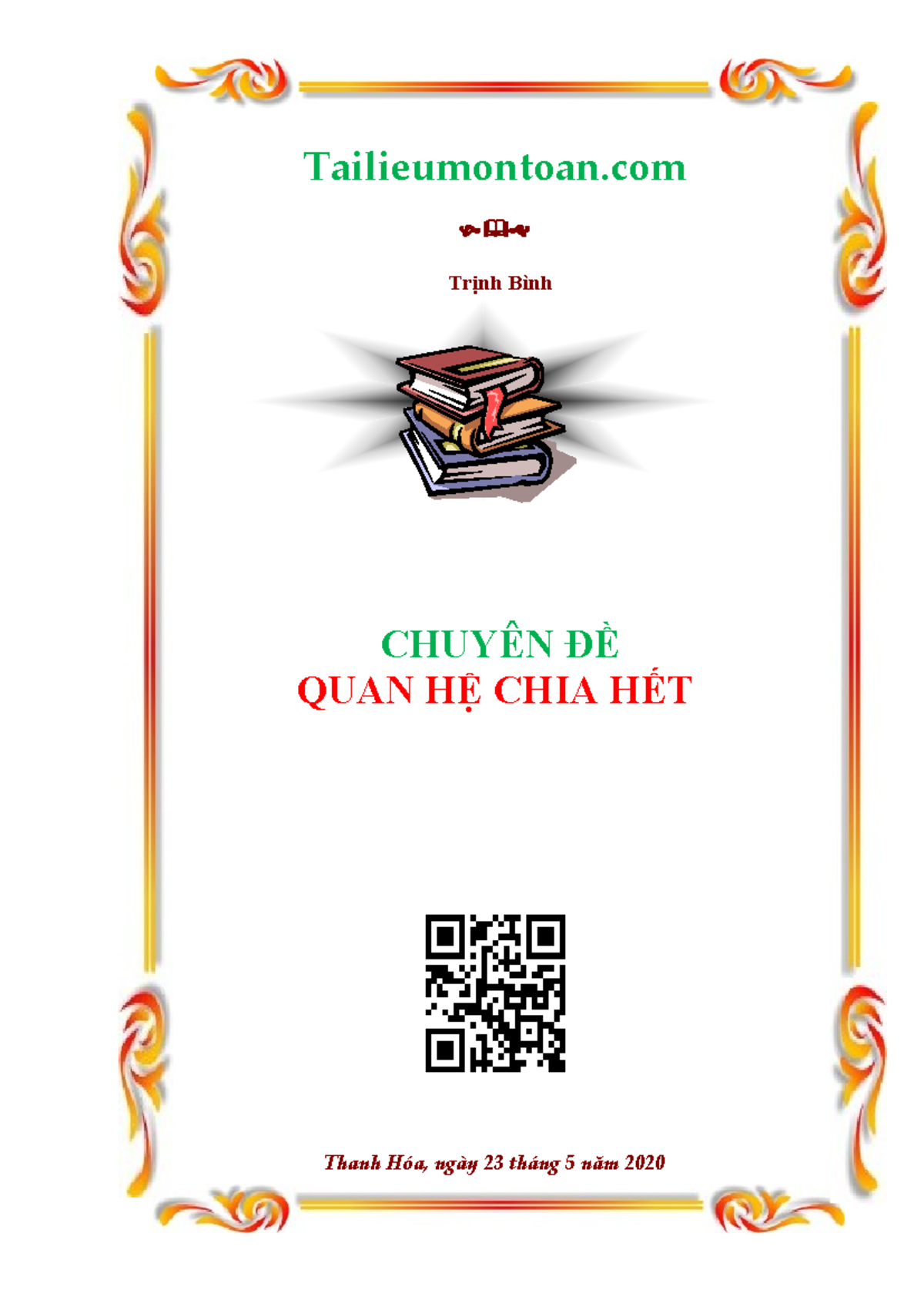 Quan Hệ Chia Hết - Chuyên Đề MAD101 FUHCM - Studocu