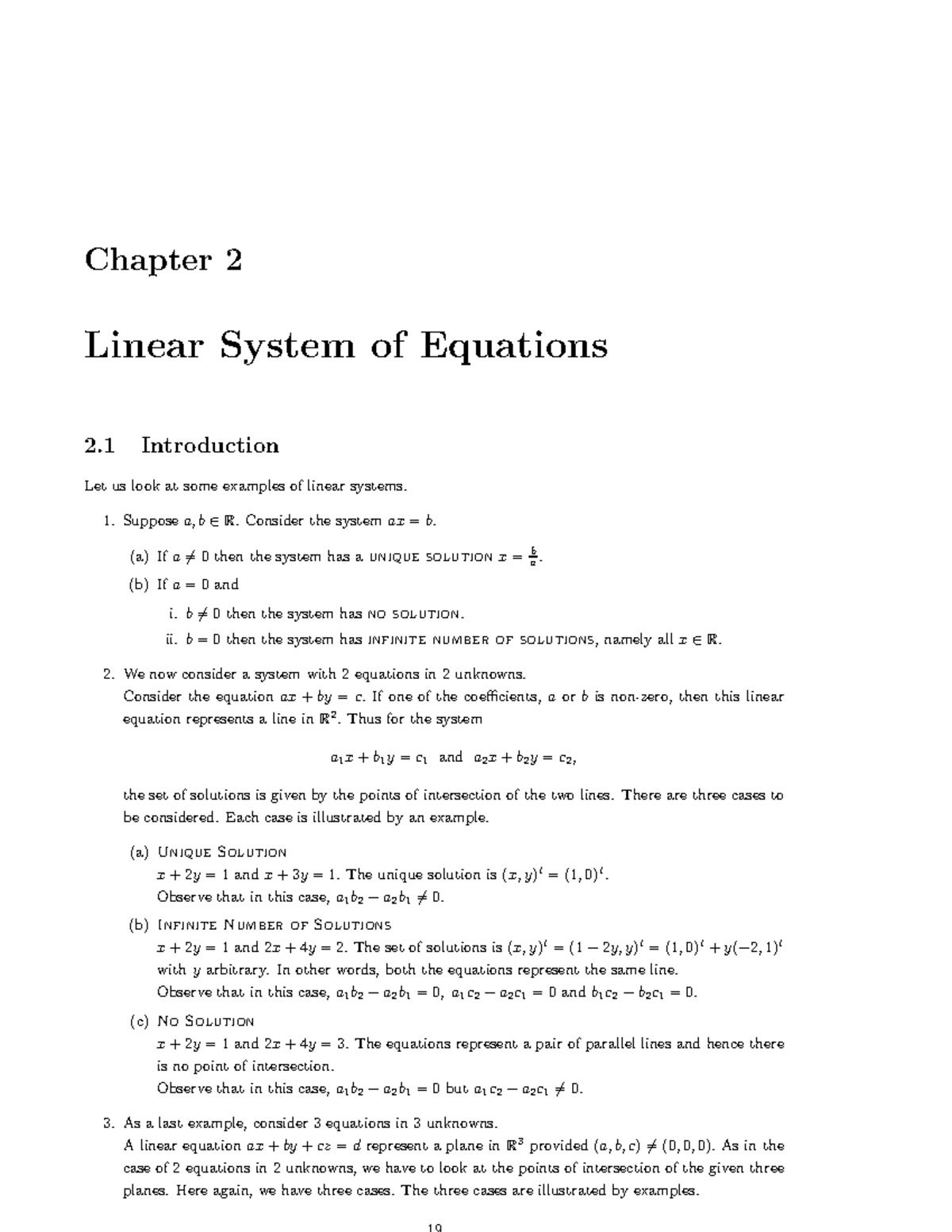 Mathematics Skills: Chapter 2 - Linear Systems of Equations - Studocu