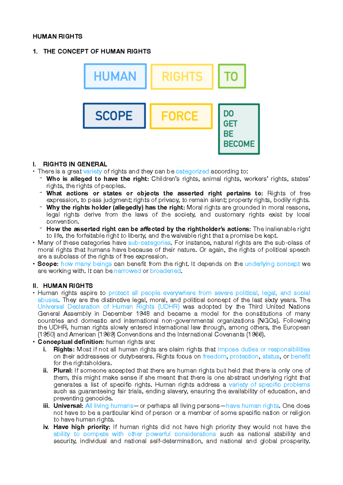 Human Rights: Concepts, History, and Universal Principles - Studocu