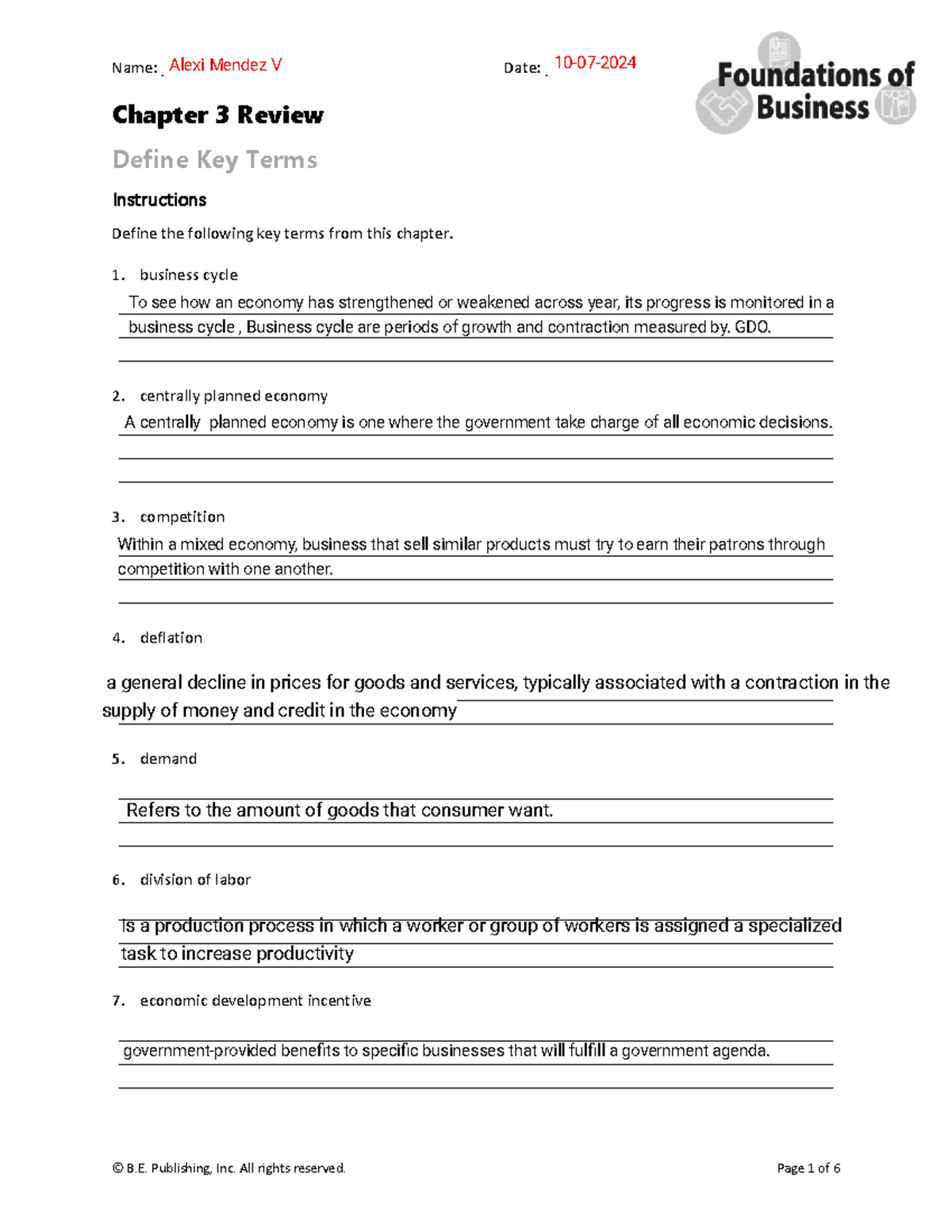 Kami Export - Alexi ECON 101 Chapter 3 Key Terms Definitions - Studocu