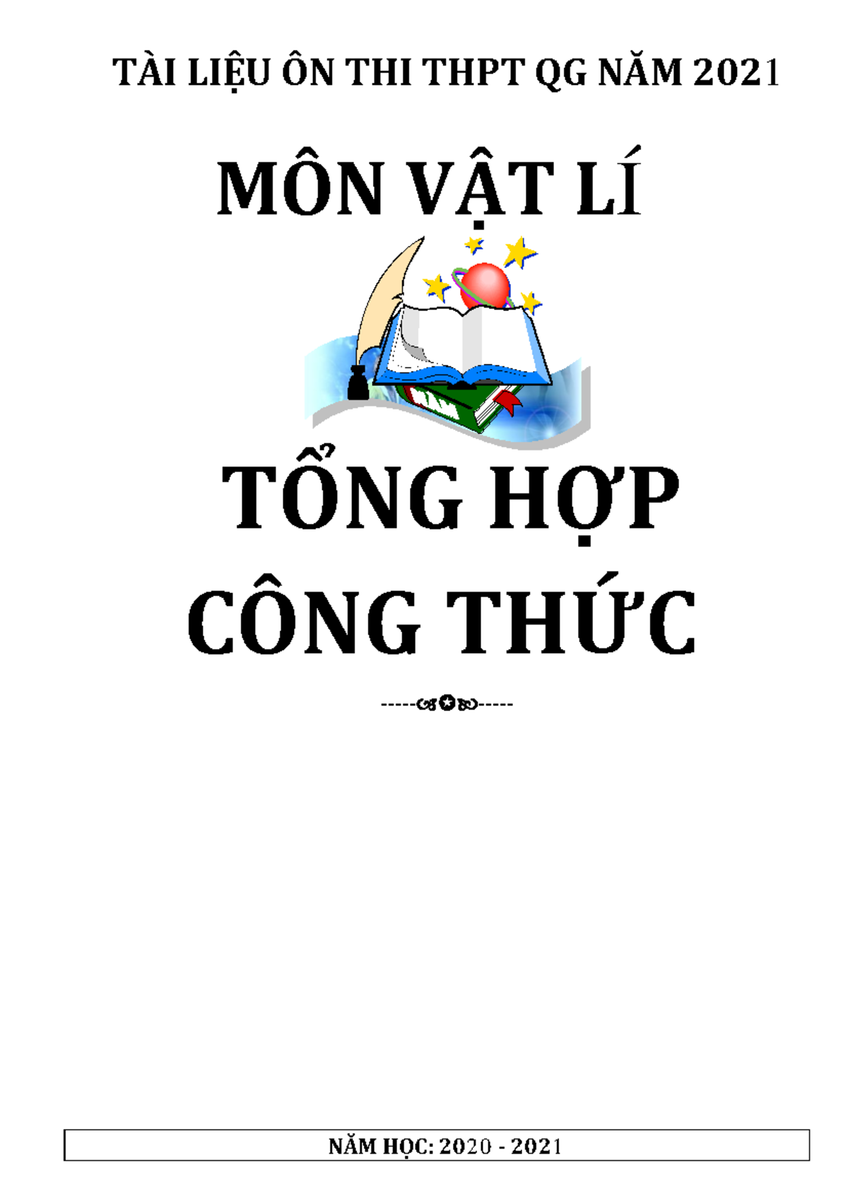 TỔNG HỢP CÔNG THỨC VẬT LÍ ÔN THI THPT QG 2021 - Document Preview