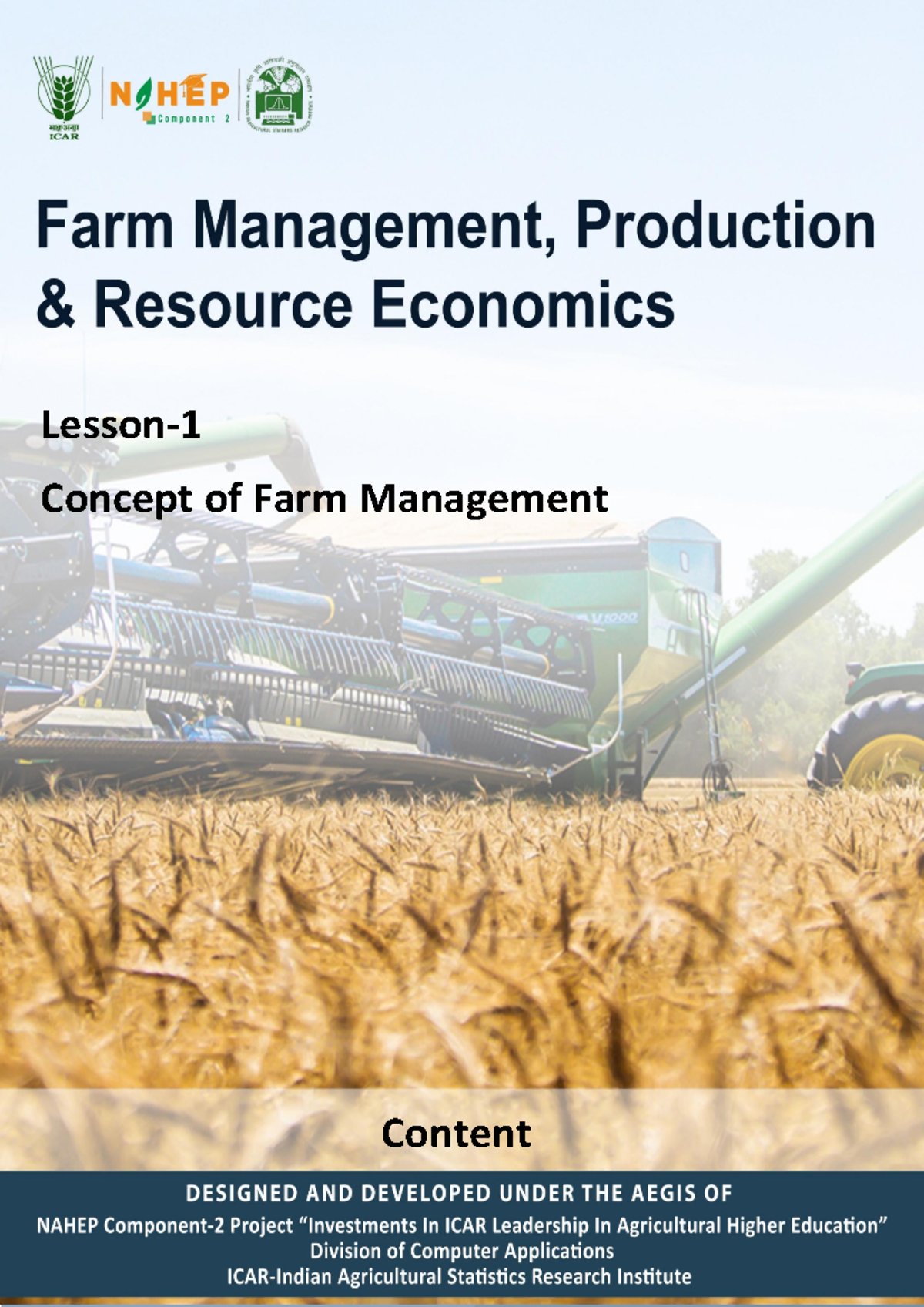 AG03 N Lesson 1: Introduction to Farm Management Concepts - Studocu