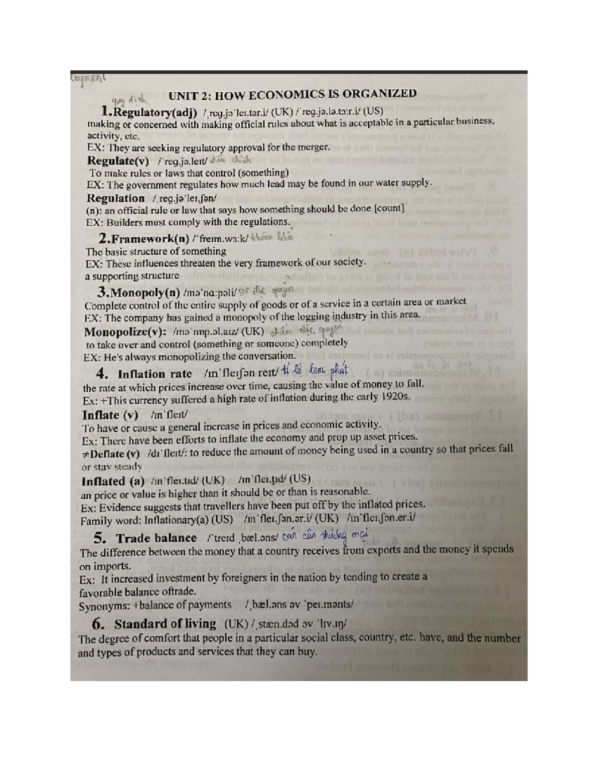ECO1 Vocabulary: Key Economic Concepts and Terms from Units 2-6 - Document Preview