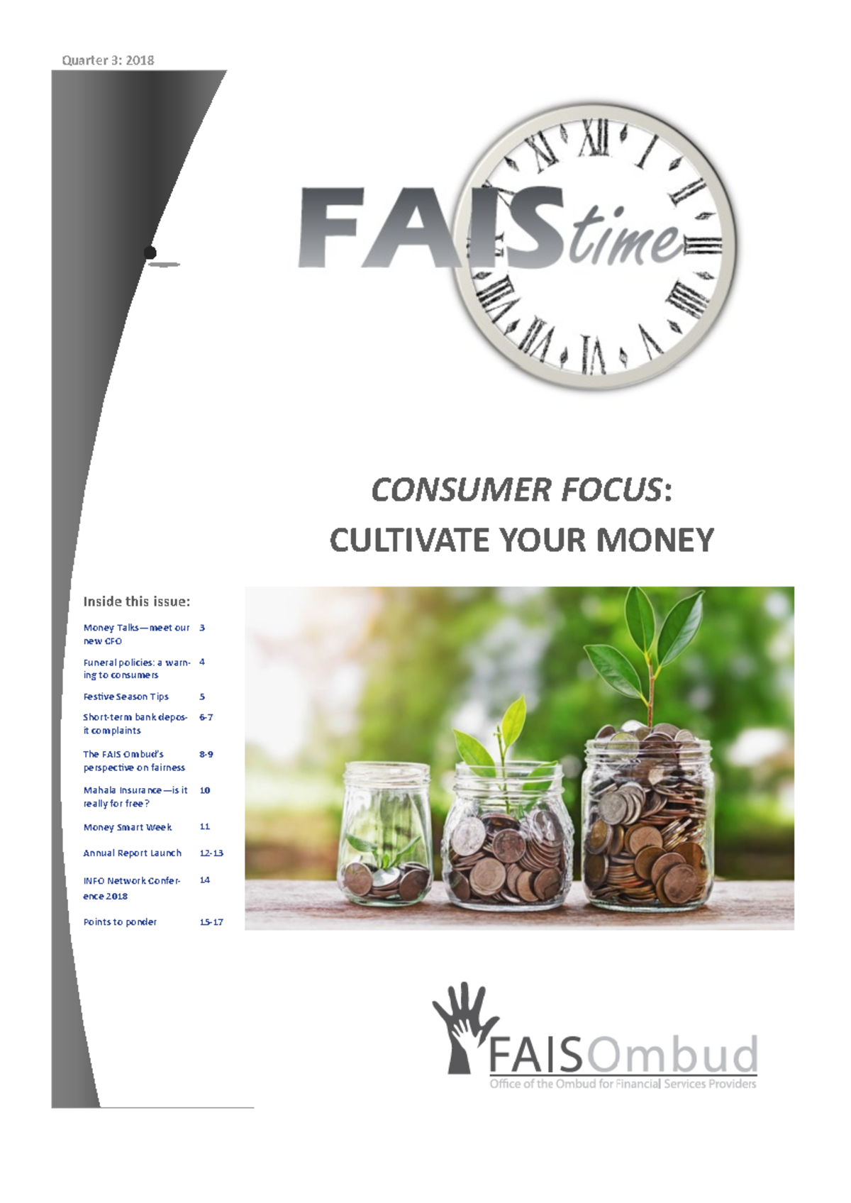 FAIS Newsletter Q3 2018: Consumer Focus on Financial Awareness - Studocu