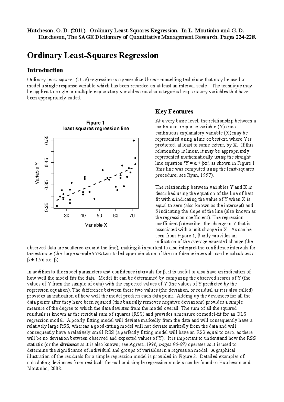 OLS Regression Techniques Explained - GD Hutcheson - Studocu