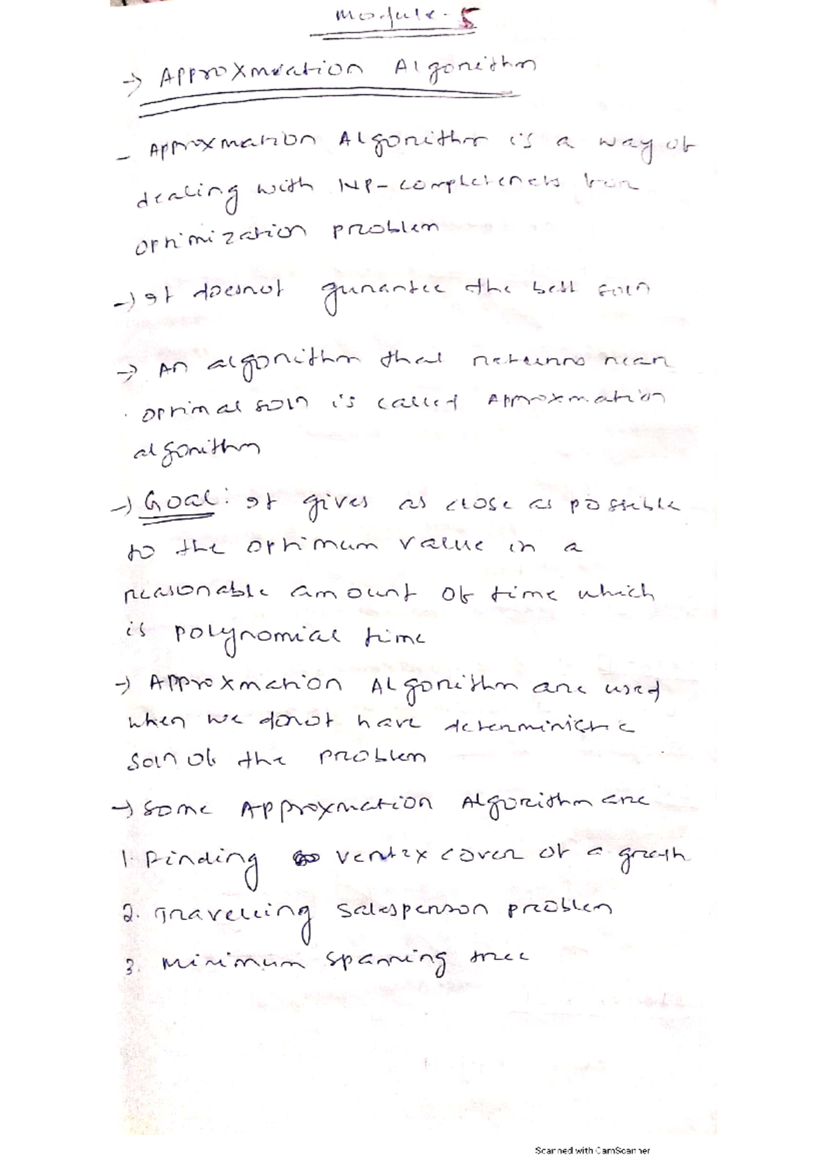 4TH SEM DAA MOD 5 - good material - Module. 5 Appro exmation Algorithm ...