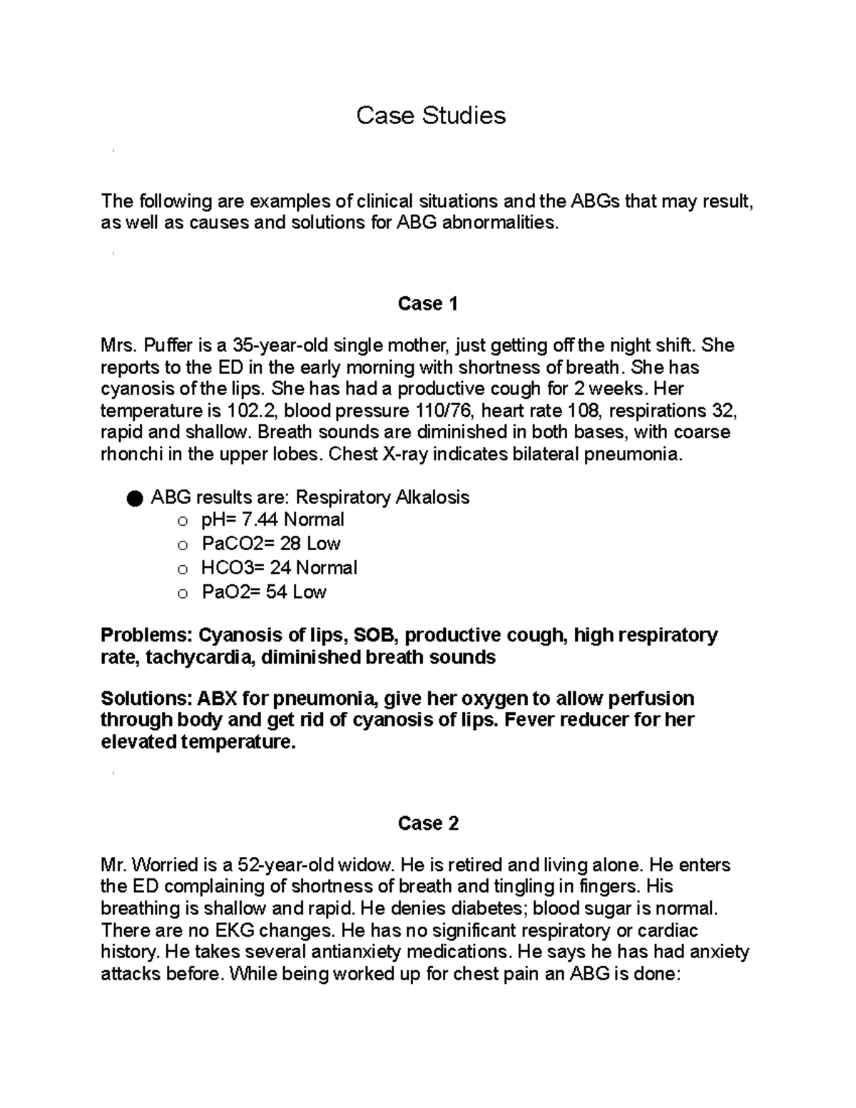 ABG case studies AJ - ABG case study for class - Deprecated API usage ...