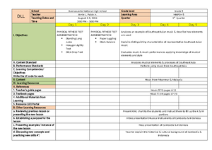 DLL Mapeh 8 1Q Week 1 - Daily lesson log - DLL School Buenasuerte ...