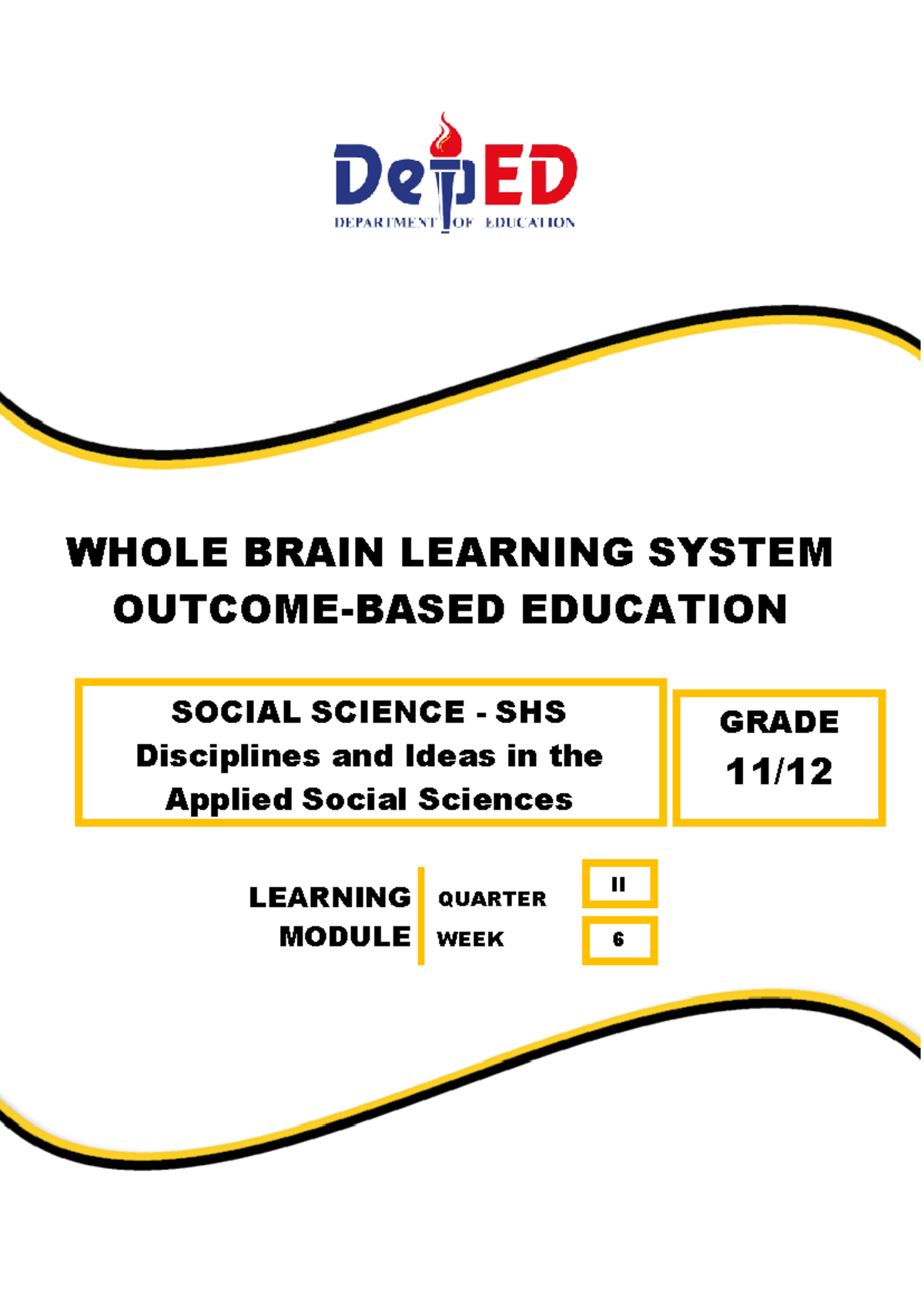 DIASS 12: Week 6 Learning Module on Effects of Applied Social Sciences ...