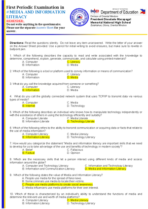 MIL Q1 EXAM - QUARTER - EXAM - Directions: Read the questions silently ...