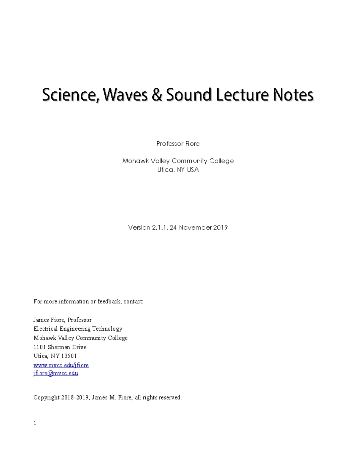 Science Waves & Sound: Lecture Notes for EET Course (Version 2.1) - Studocu