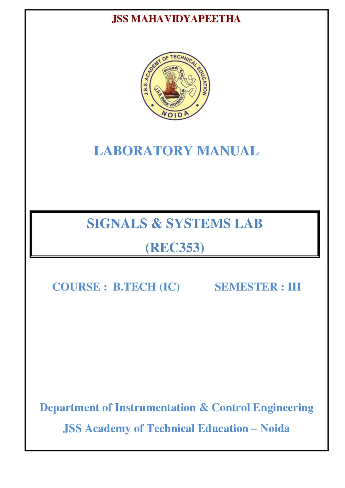 Signals and Systems Notes -2 - A signal is a function representing a ...