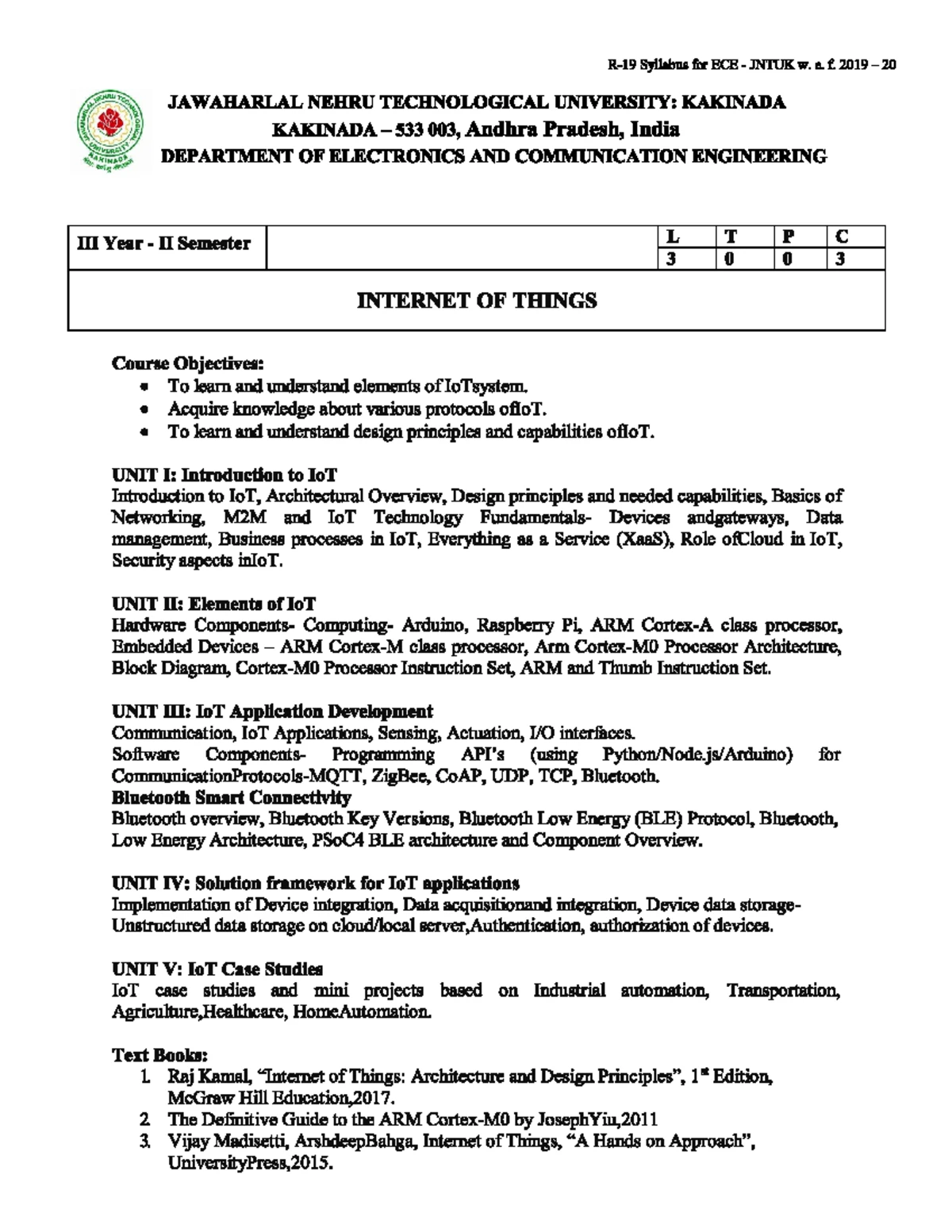 Internet of Things UNIT I - UNIT-I FUNDAMENTALS OF IoT Introduction to ...