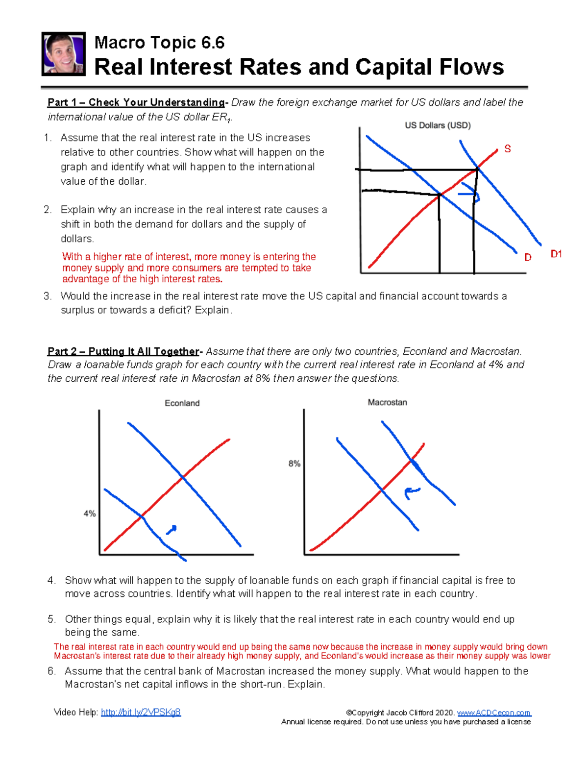 Macro Topic 6: Real Interest Rates & Capital Flows in Economics