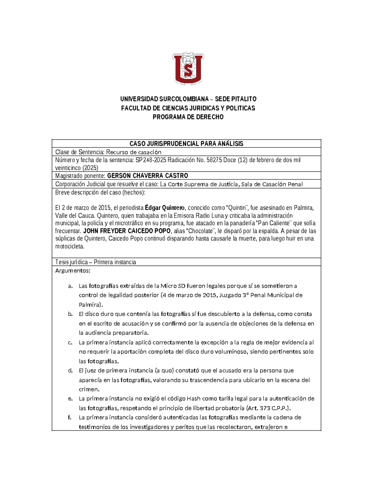 Análisis de la Sentencia SP248-2025: Consideraciones Jurídicas Clave ...