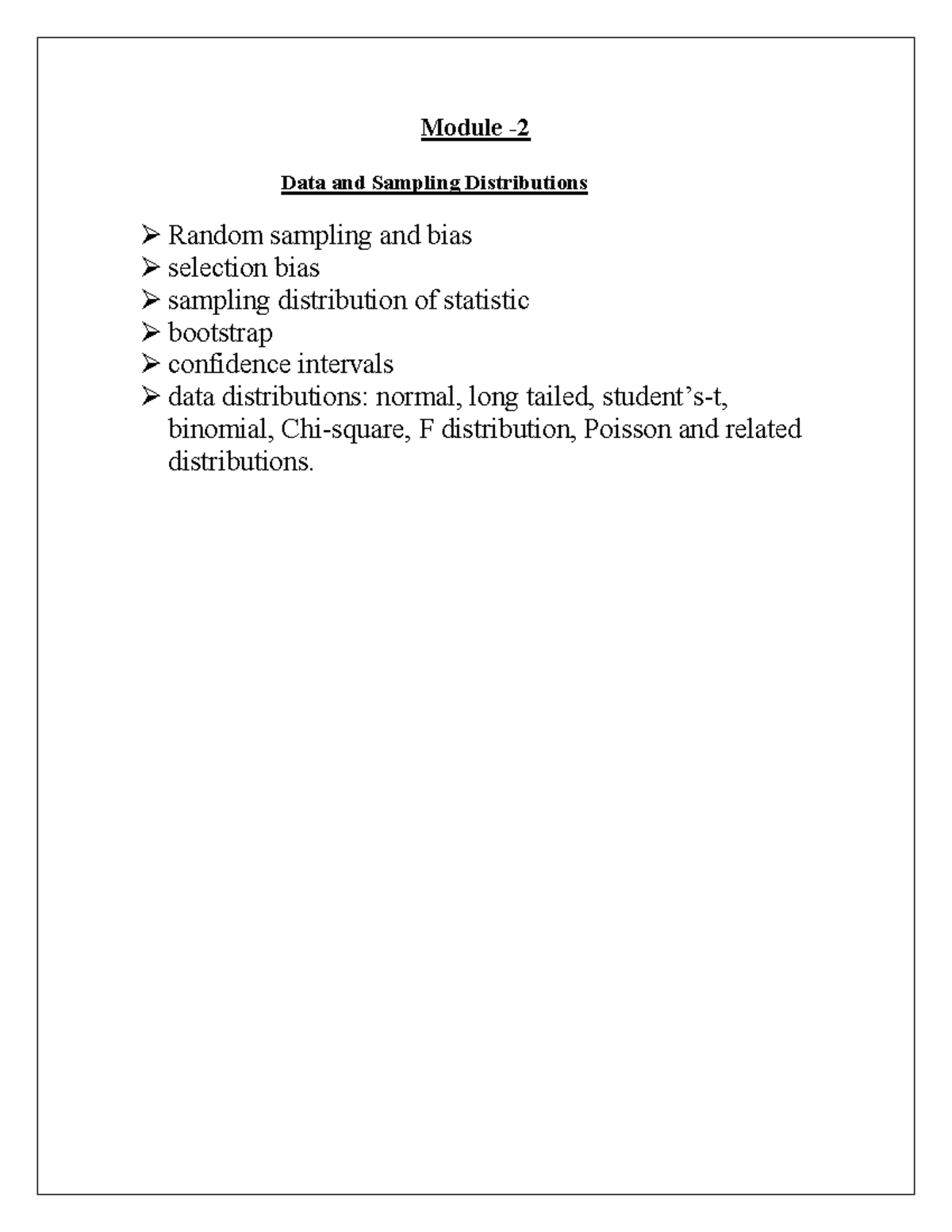 SML 2: Notes on Data Sampling, Bias, and Distributions - Studocu