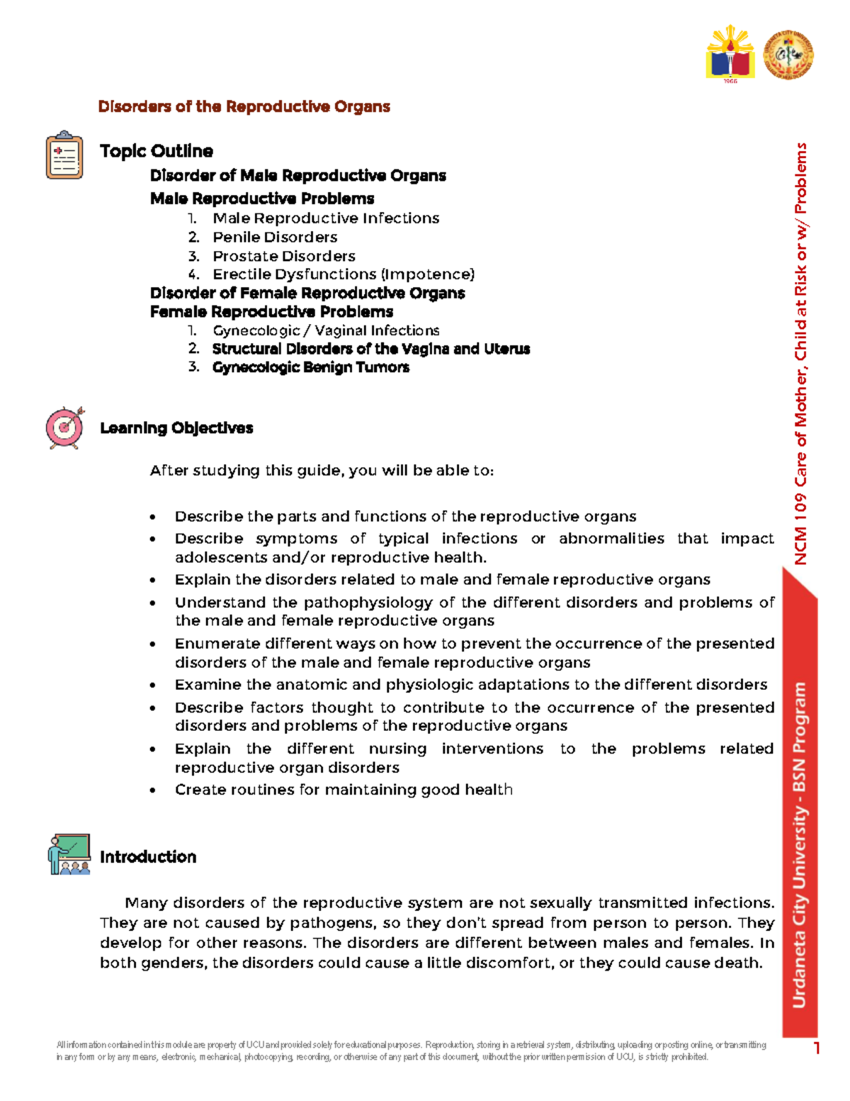 NCM 109 Final Exam Study Guide: High-Risk Reproductive Issues - Studocu