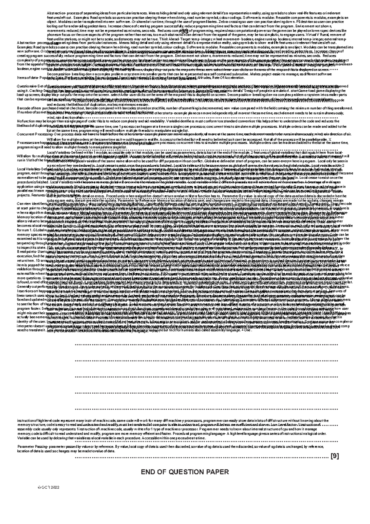 676743 Algorithms and Programming Quiz Question Paper Analysis - Studocu