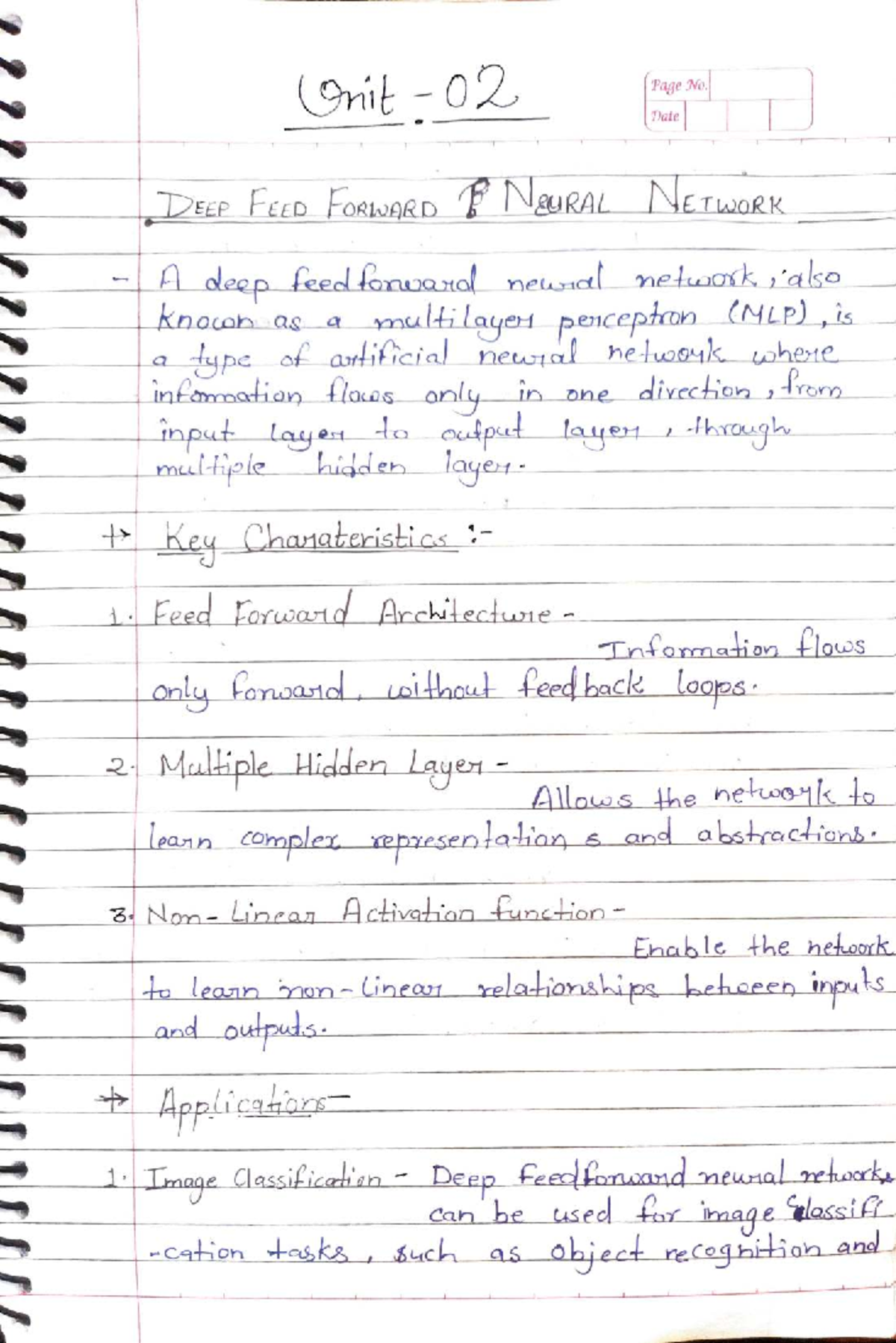 Deep Learning Unit 02 Notes: Feedforward Neural Networks & Autoencoders ...