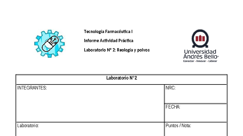 Informe+Lab+2+Reolog%C3%ADa+y+polvos+2024 10 - Tecnología Farmacéutica ...