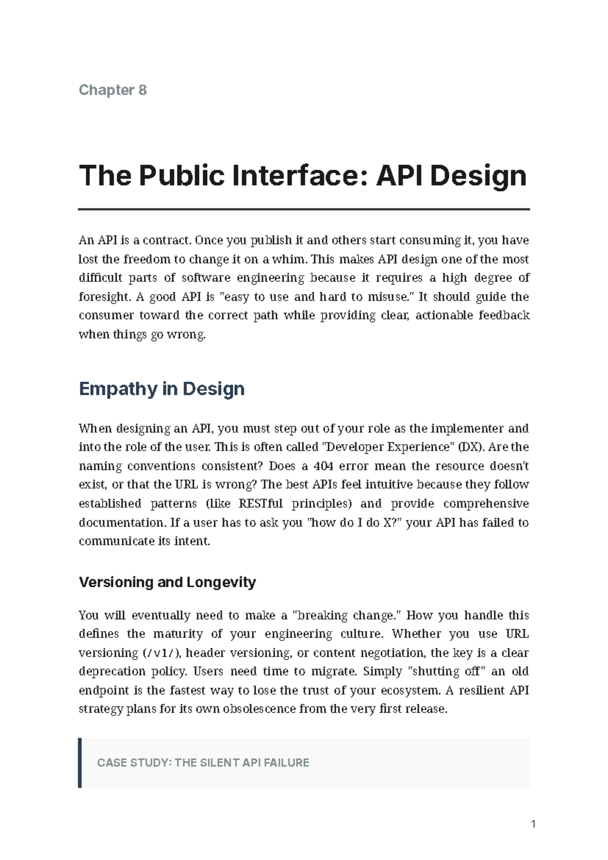 Chapter 08: The Public Interface - API Design Insights - Studocu