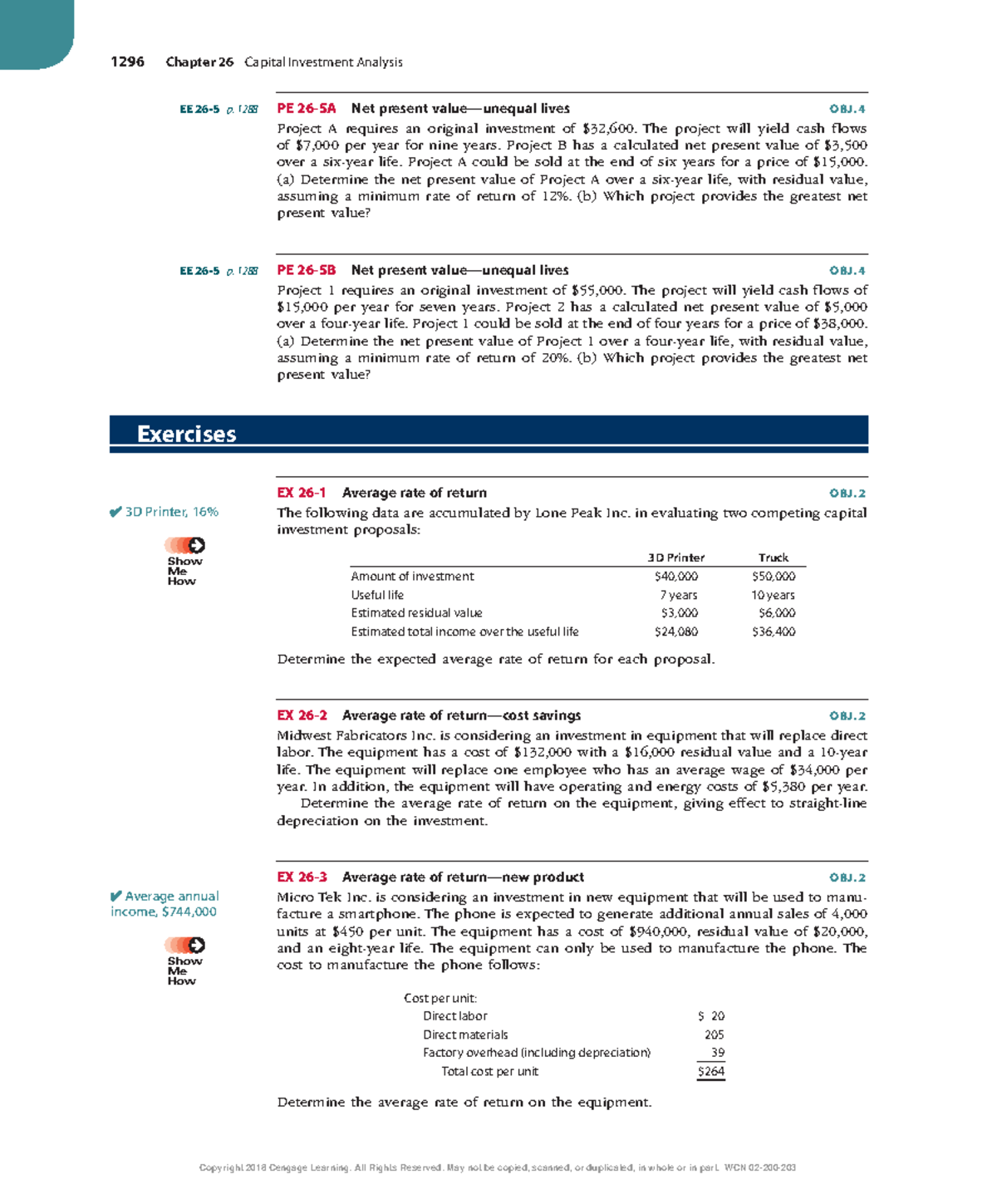 Zlib - n/s - 1296 Chapter 26 Capital Investment Analysis PE 26-5A Net ...