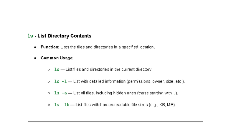 Command Line Commands (1): Essential Functions and Usage - Studocu