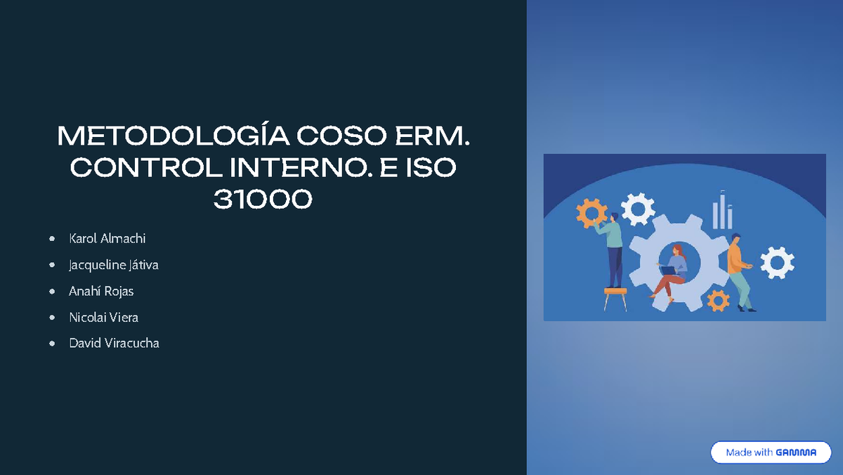 Metodología COSO ERM y ISO 31000: Control Interno y Gestión de Riesgos ...