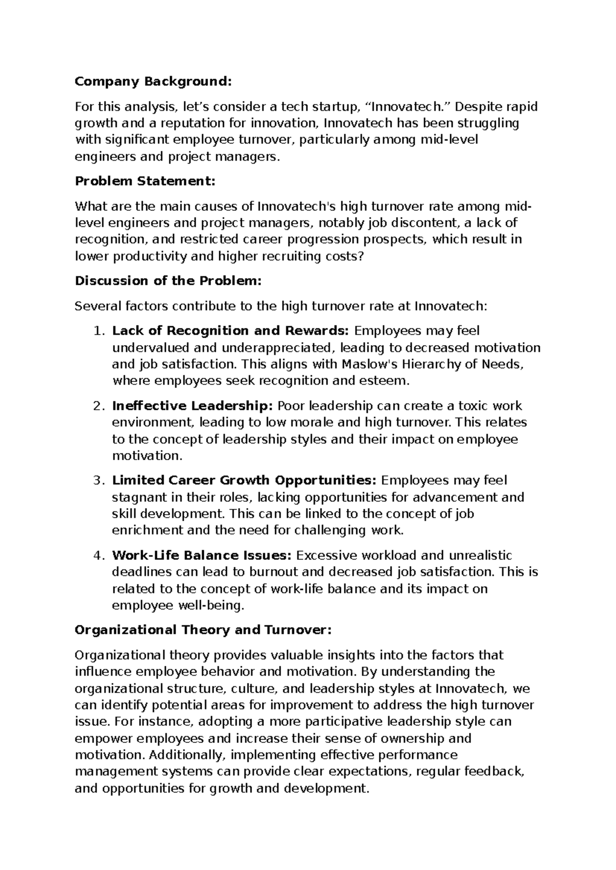 Discussion unit 1 - Company Background: For this analysis, let’s ...