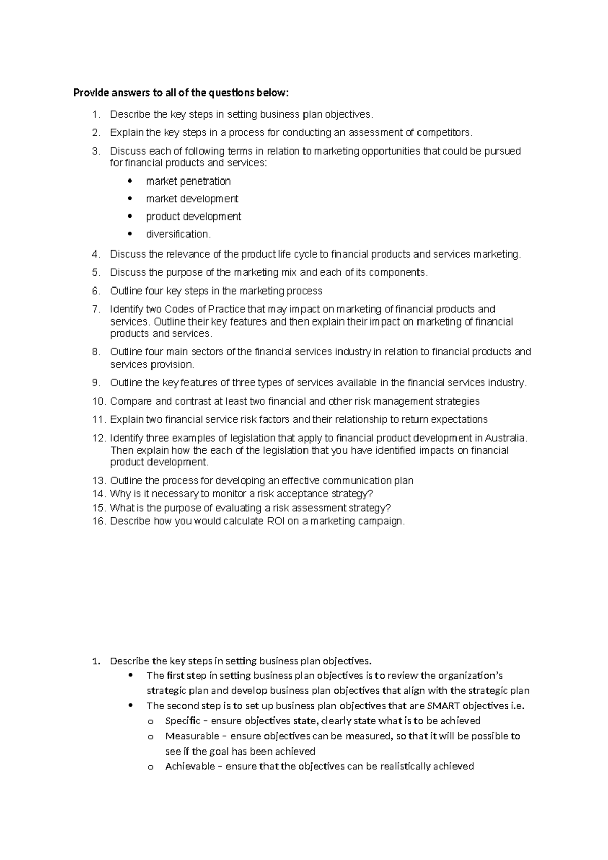 Fnssam 612 Task 1 - Evaluating Marketing Opportunities in Financial ...