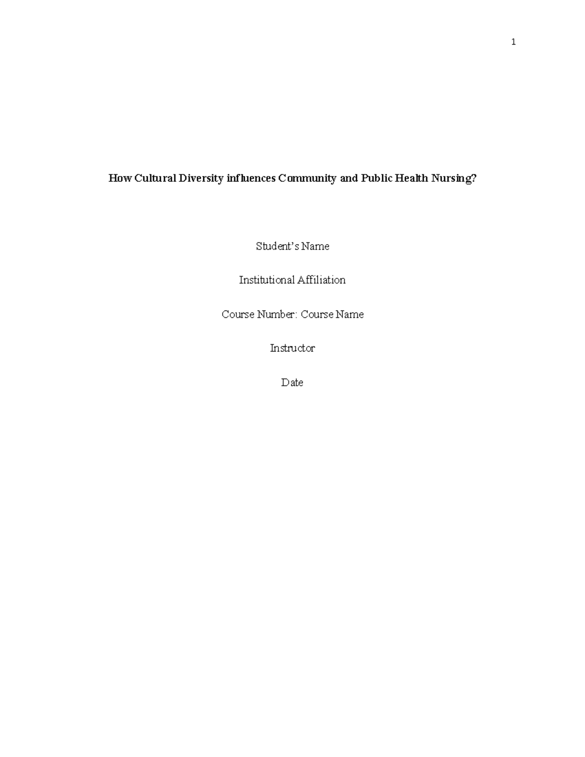 How Cultural Diversity influences Community and Public Health ...