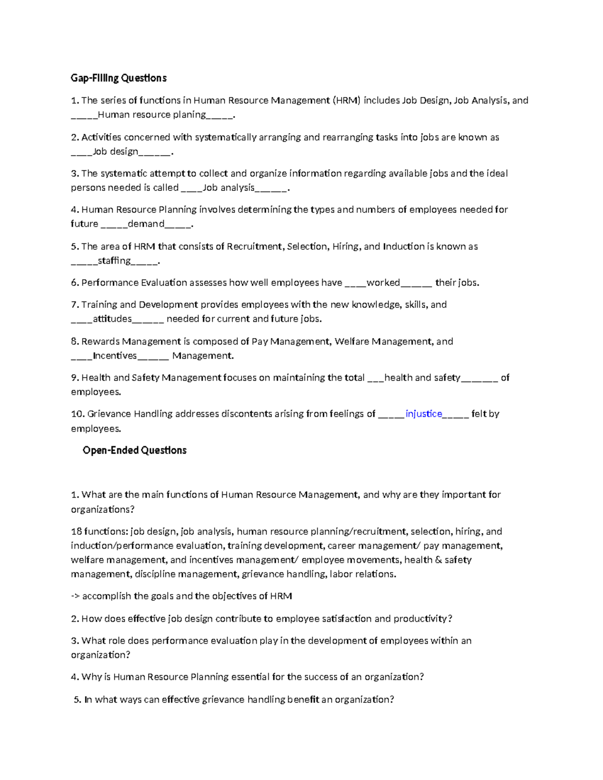 HRM Functions & Importance: Unit 6 Study Guide - Studocu