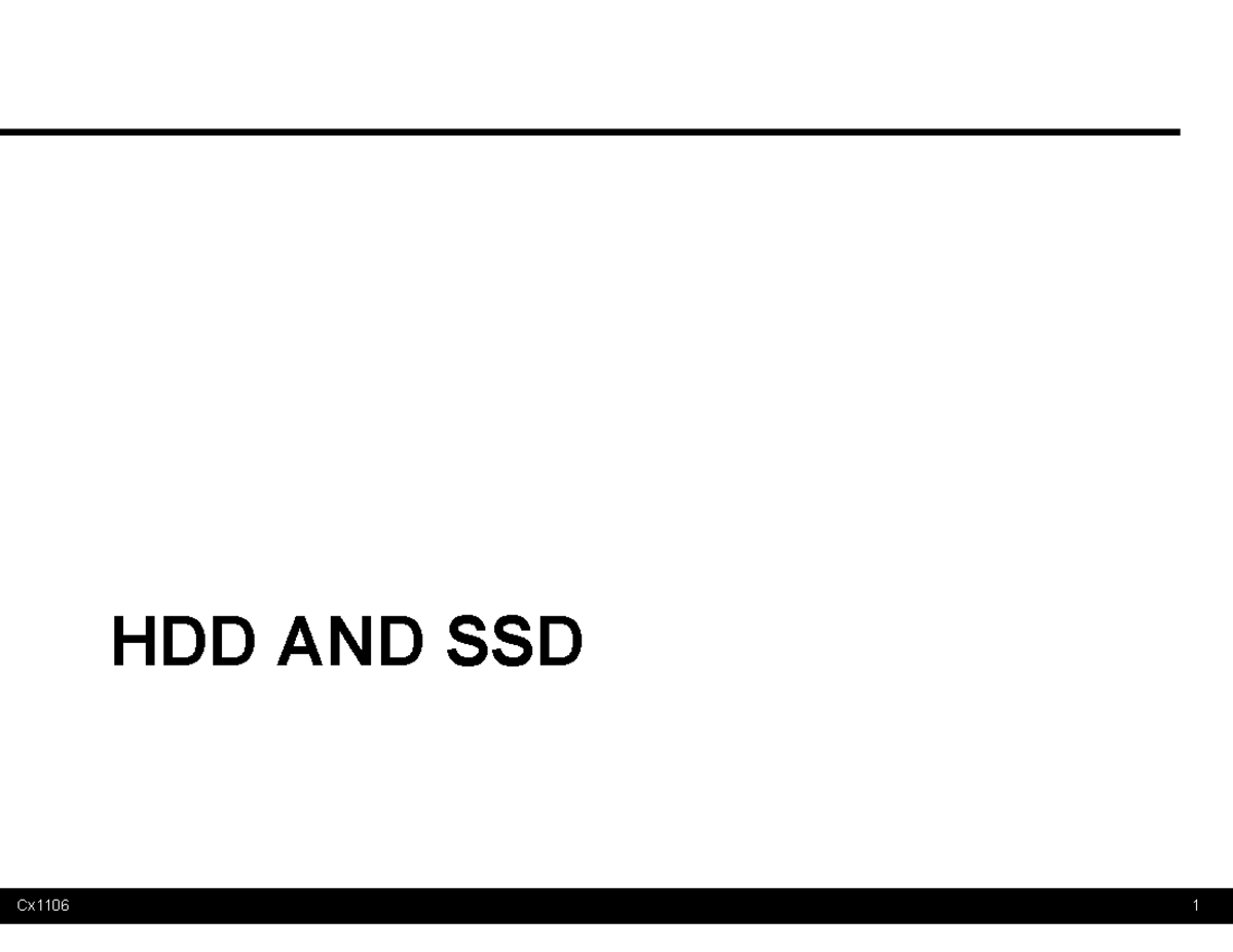 HDD vs SSD Cx1106 MCQ Questions and Answers for Review - Studocu